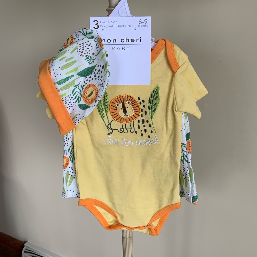 New Mon Cheri Yellow Lion 3 Piece Set